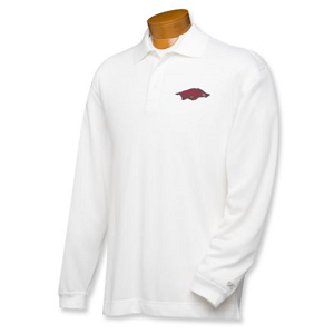 Arkansas Razorbacks B&T CB DryTec LS Championship Polo - White